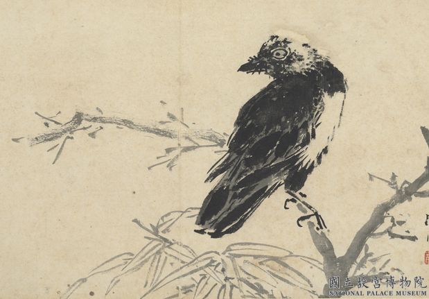 明沈周寫意　冊　慈烏圖